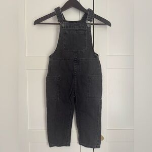 Zara Kids Black Denim Overalls Size 4-5 Year Toddler